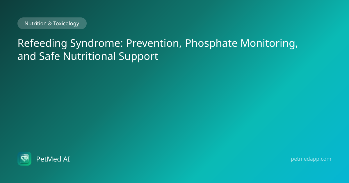 Refeeding Syndrome: Prevention, Phosphate Monitoring, and Safe ...